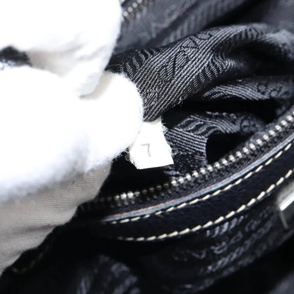 PRADA Shoulder Bag Nylon Leather Black Silver Auth am9430 - Picture 14 of 16